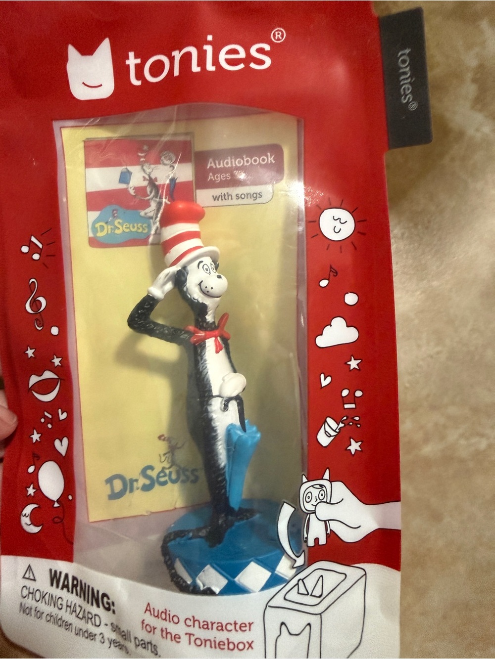 tonies Dr. Seuss Cat in the Hat Audio Figure - Red/White/Blue